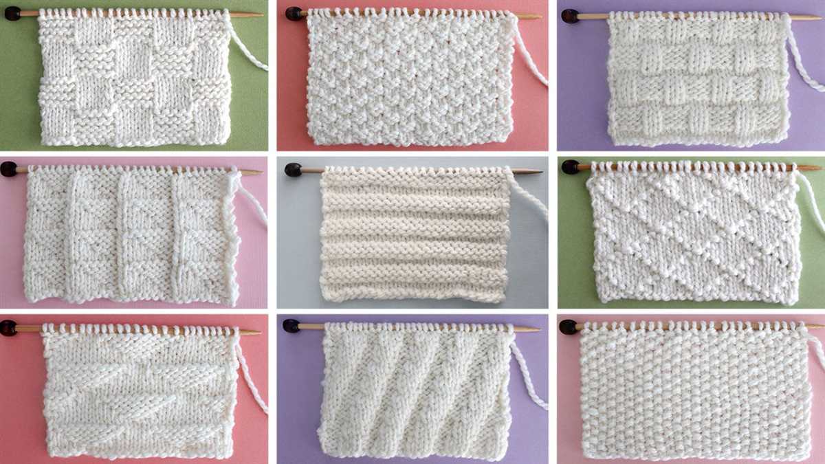 Knit and purl scarf patterns