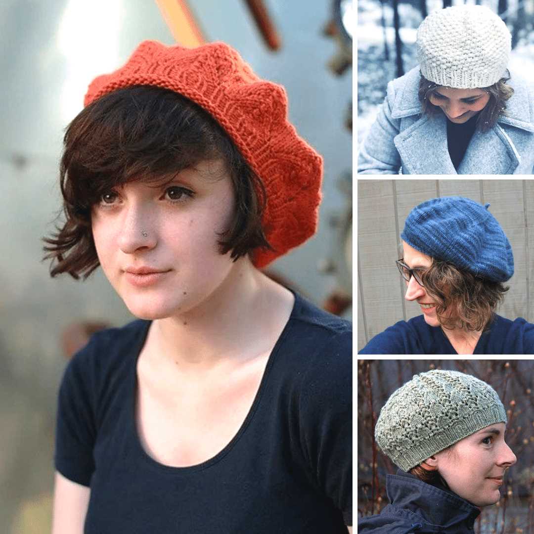 Knit beret pattern straight needles