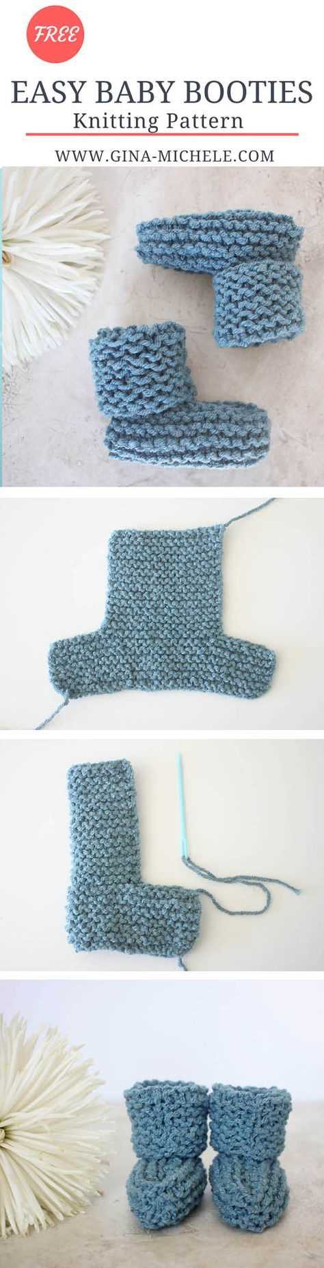 Knit booties pattern easy