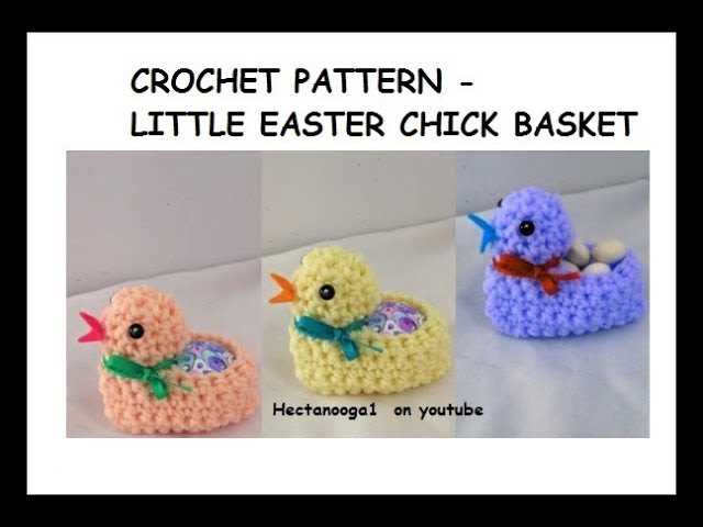 Knit easter chick basket pattern
