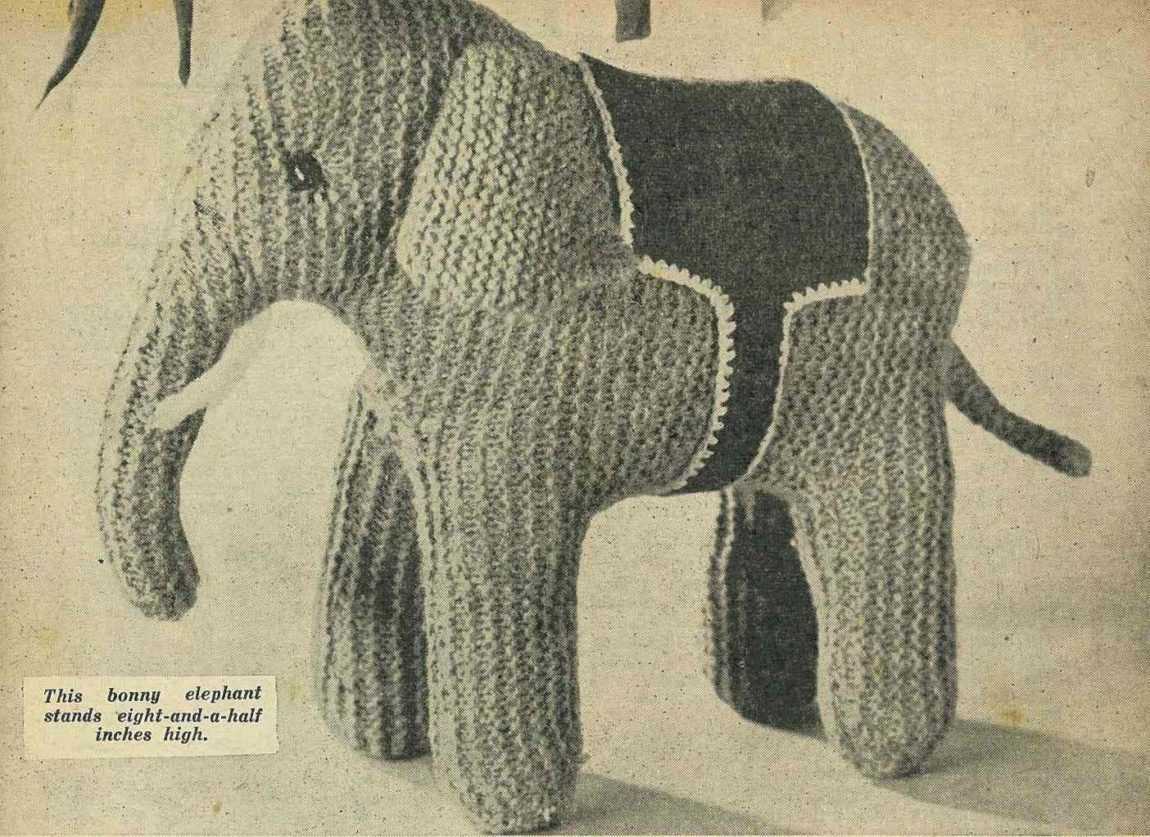 Knit elephant pattern