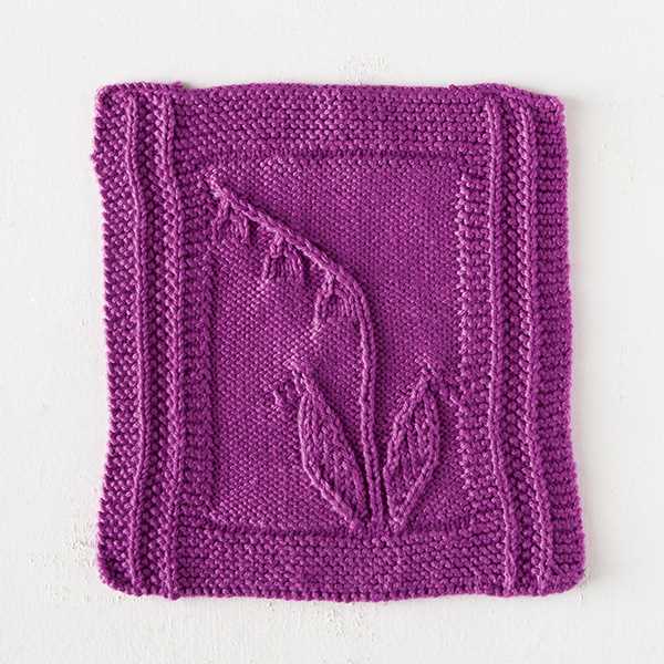 Knit flower dishcloth pattern