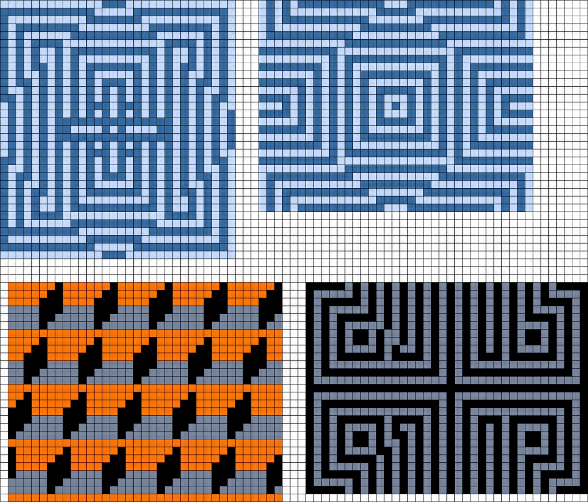 Knit grid pattern