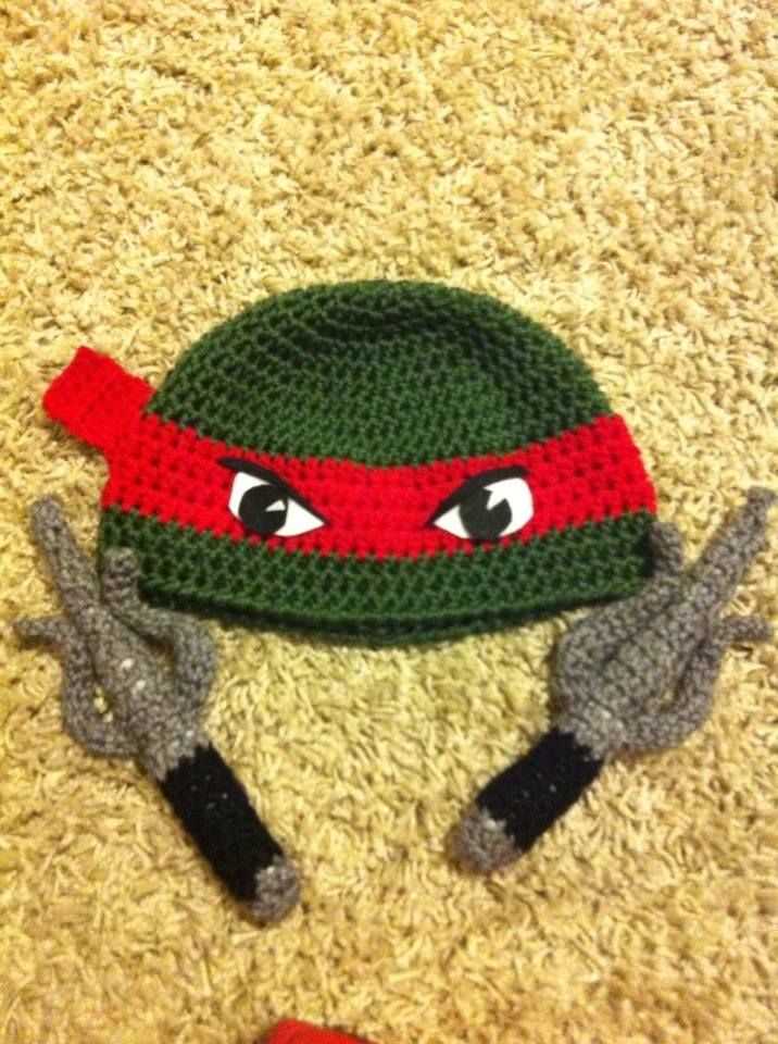Knit ninja turtle hat pattern