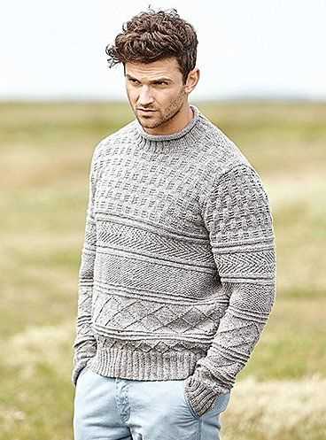 Knit pattern sweater mens