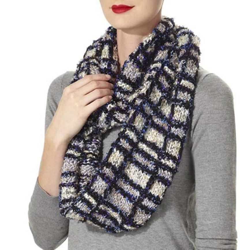 Knit plaid scarf free pattern