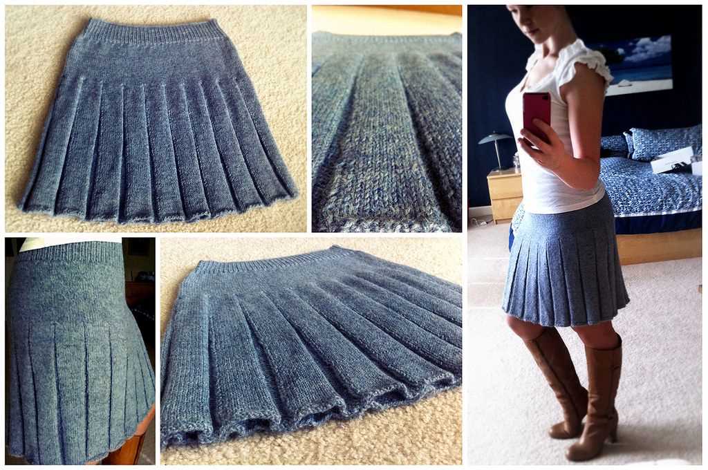 Knit pleated skirt pattern