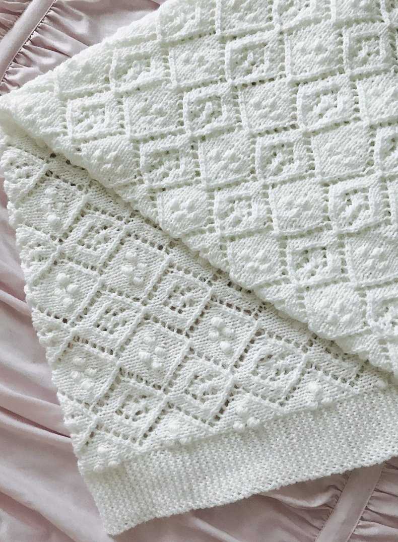 Knit receiving blanket pattern