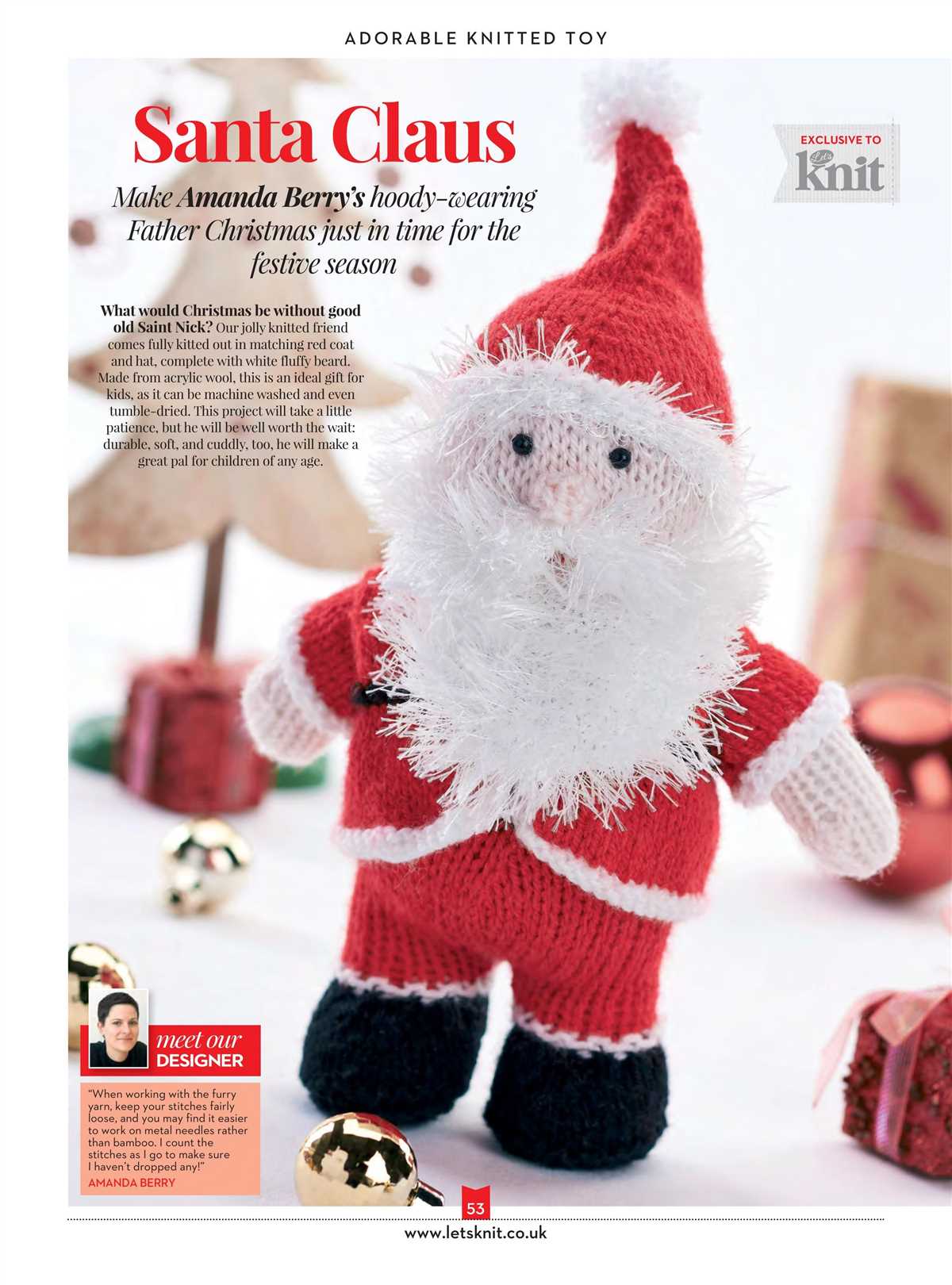 Knit santa pattern
