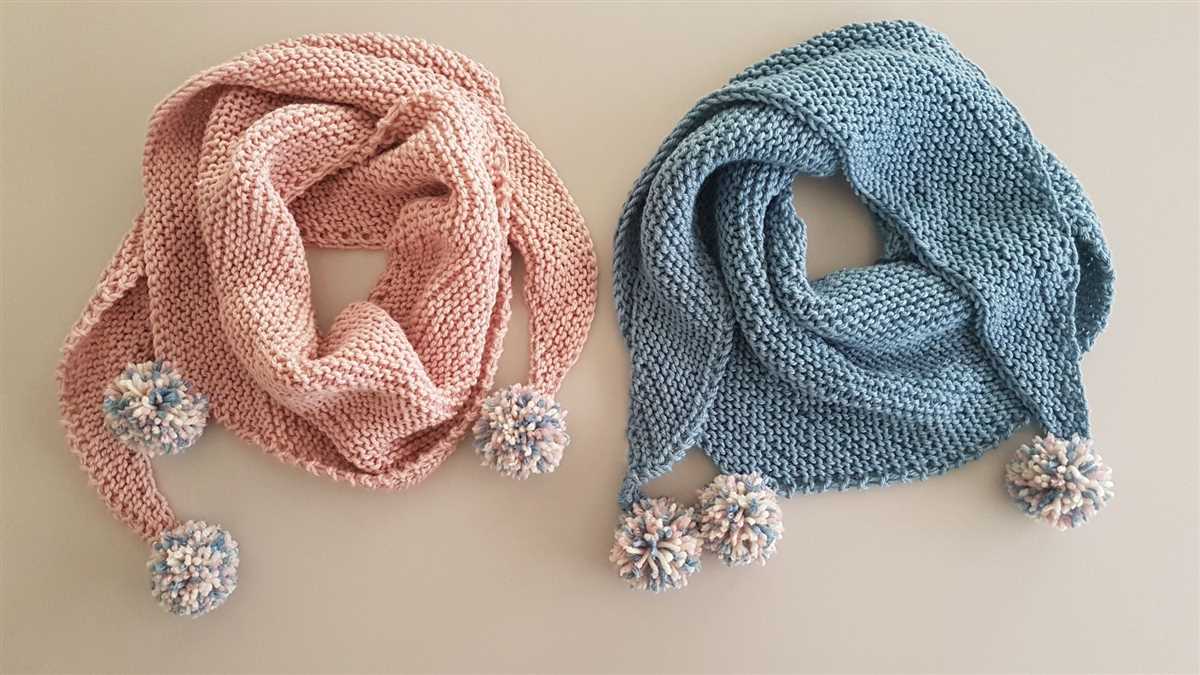 Knit scarf two color pattern