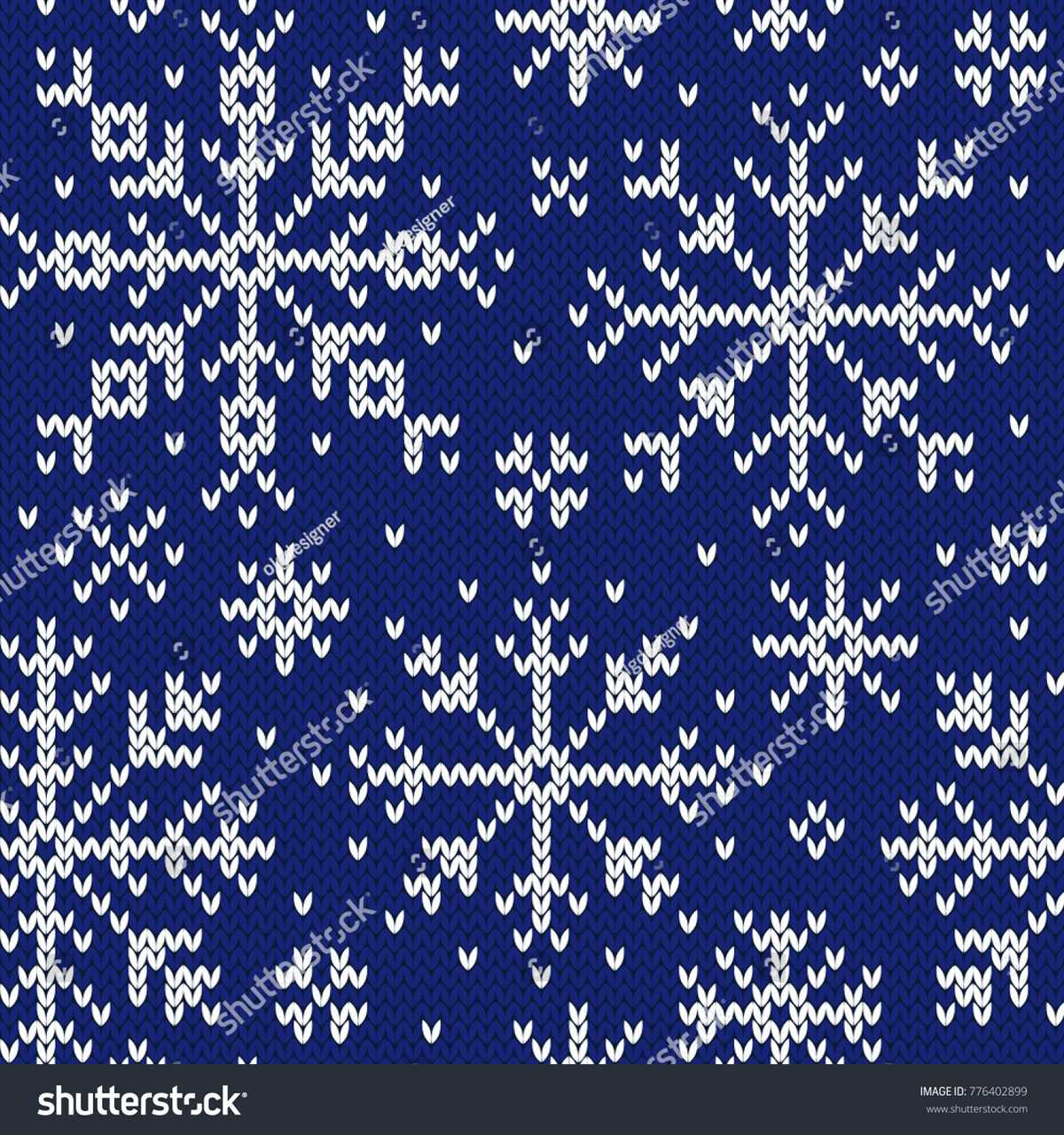 Knit snowflake pattern