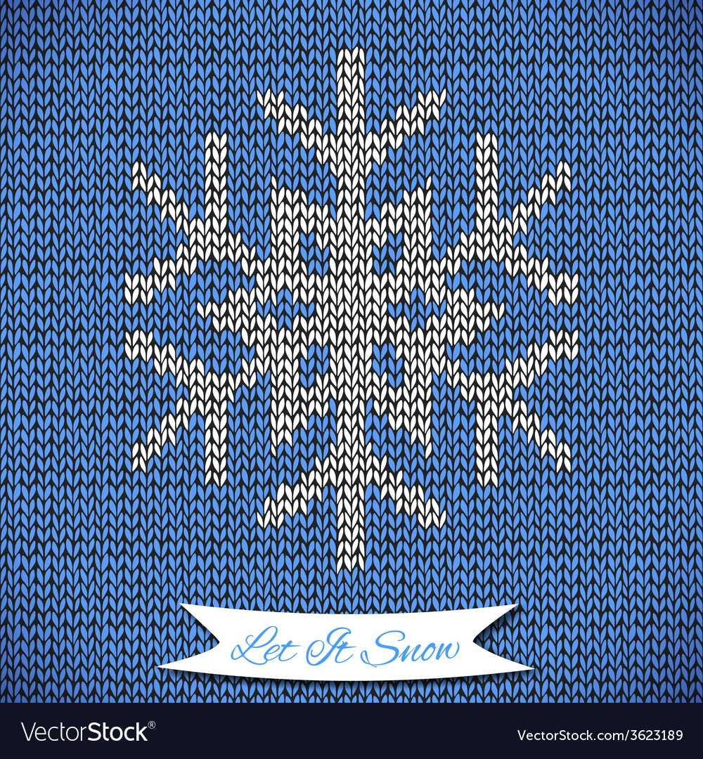 Knit snowflake pattern