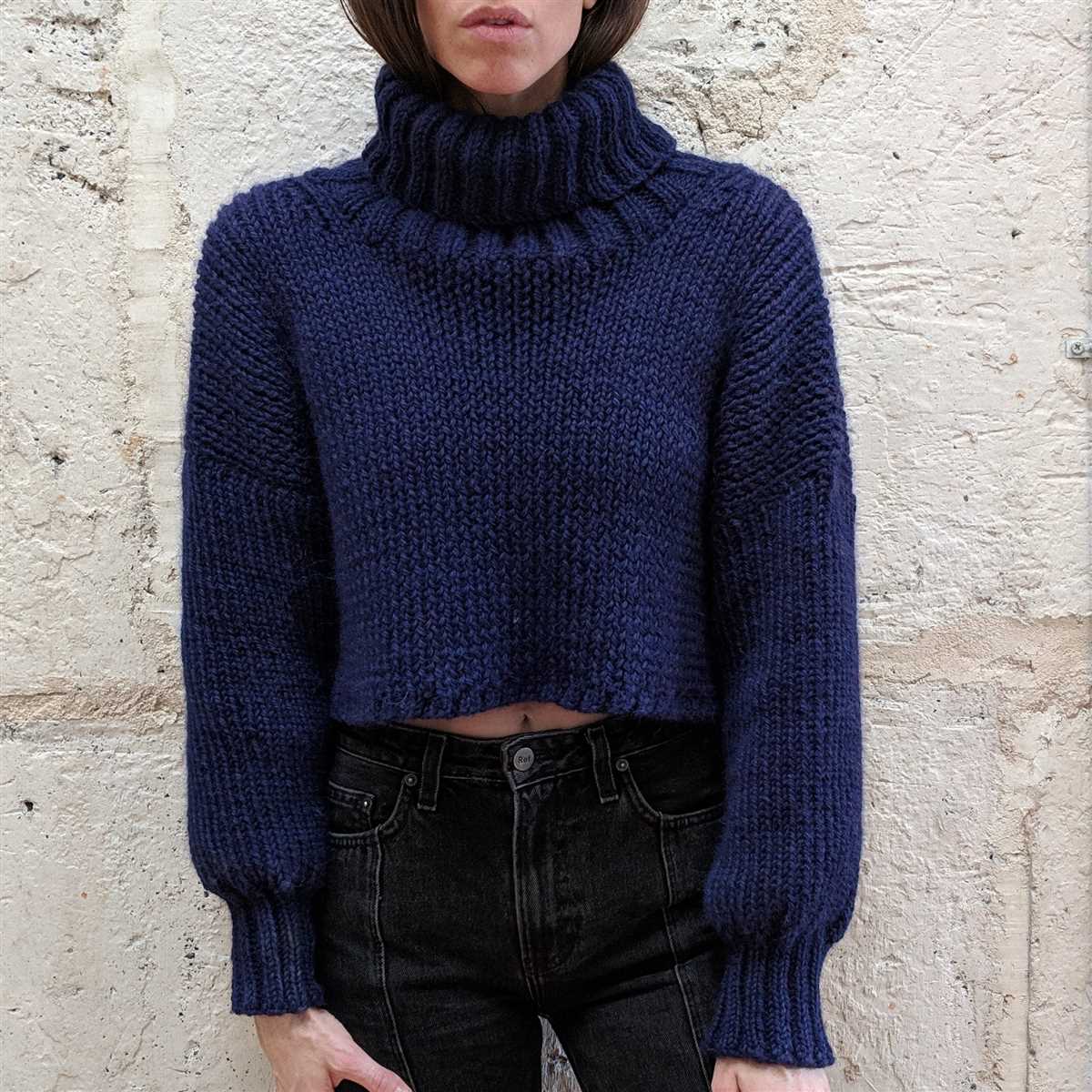 Knit turtleneck pattern