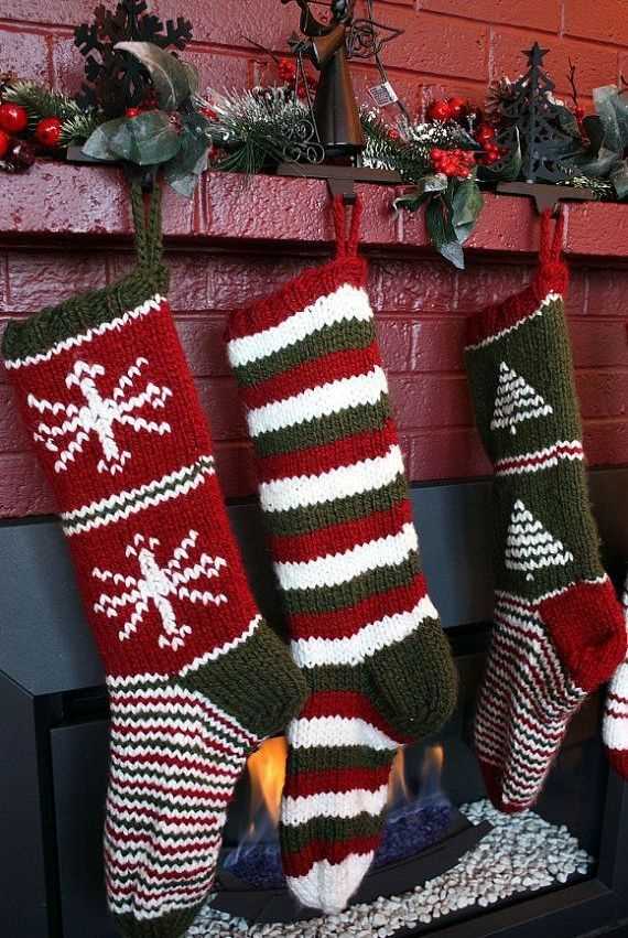 Knit xmas stocking pattern