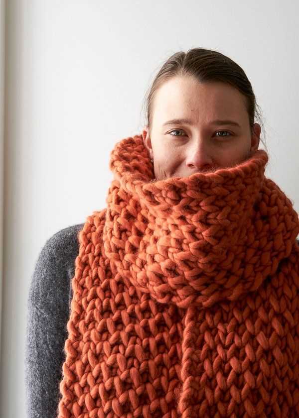 Knit and purl scarf pattern