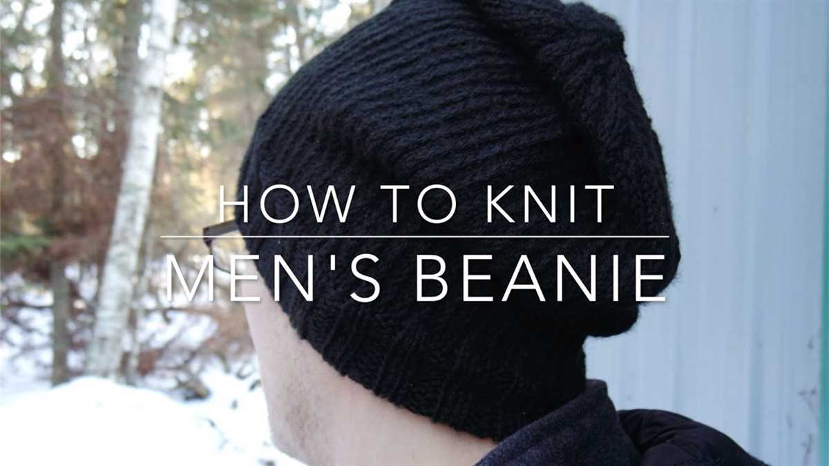 Knit beanie mens pattern