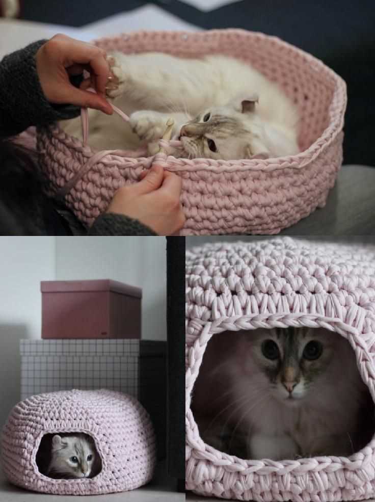 Knit cat bed pattern