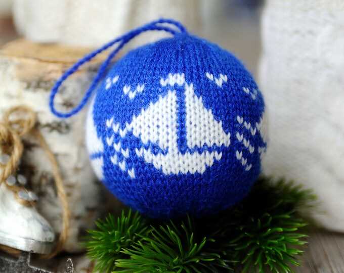 Knit christmas ball ornament pattern