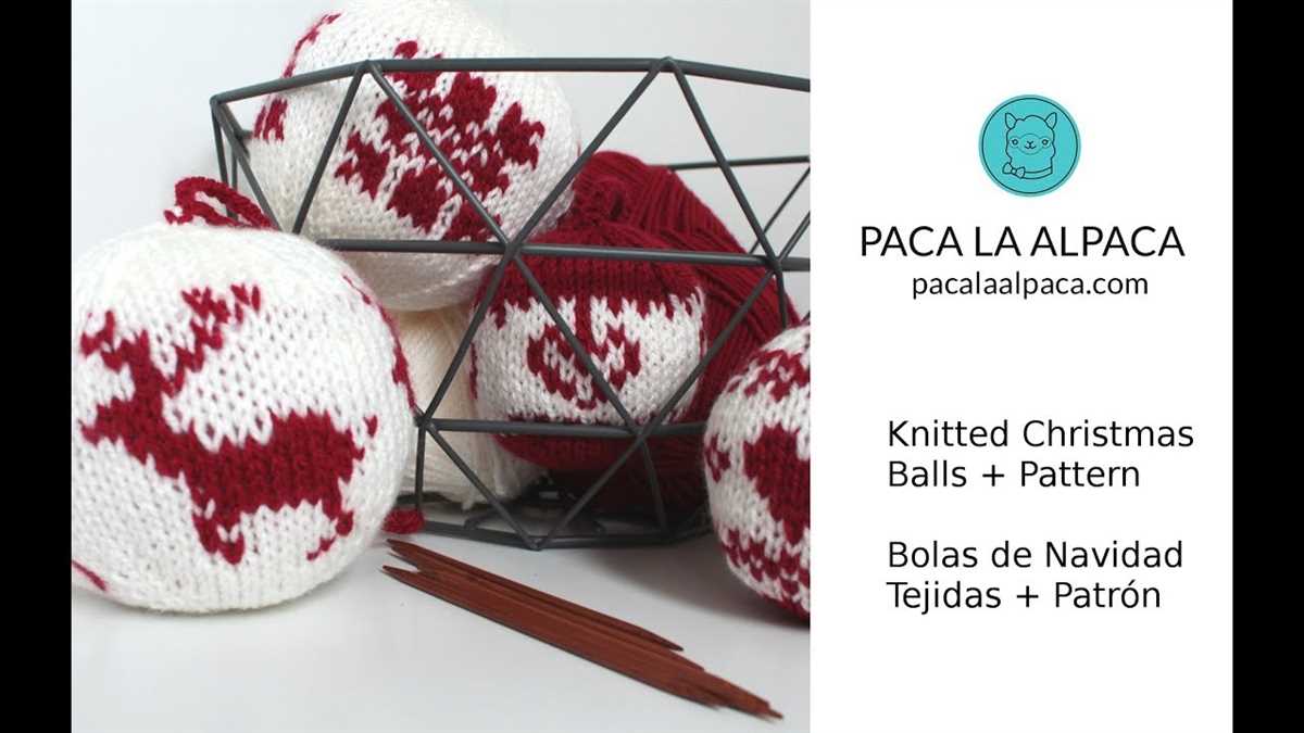 Knit christmas ball ornament pattern