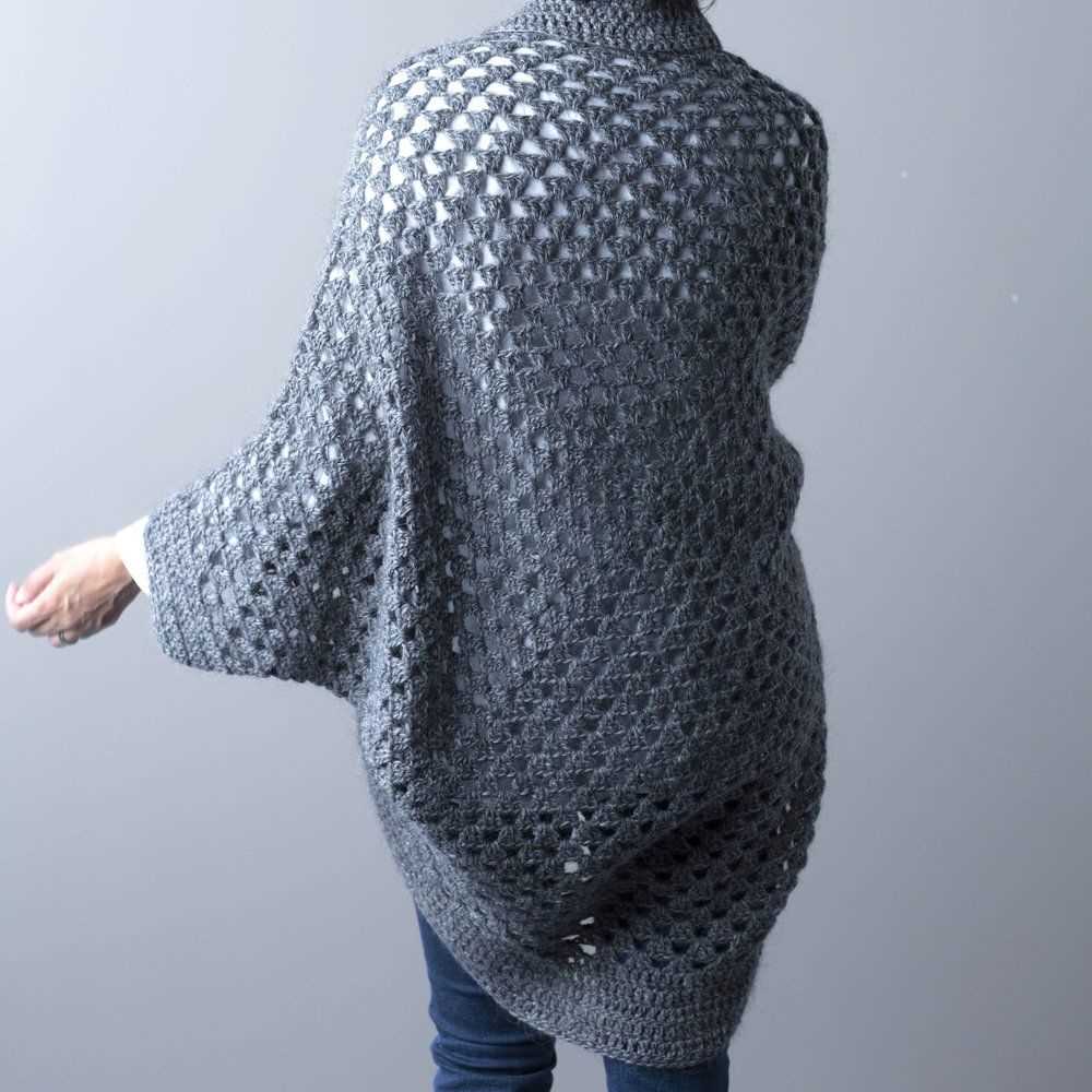 Knit cocoon shrug pattern