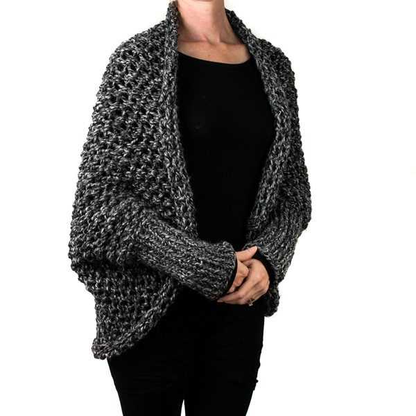 Knit cocoon shrug pattern