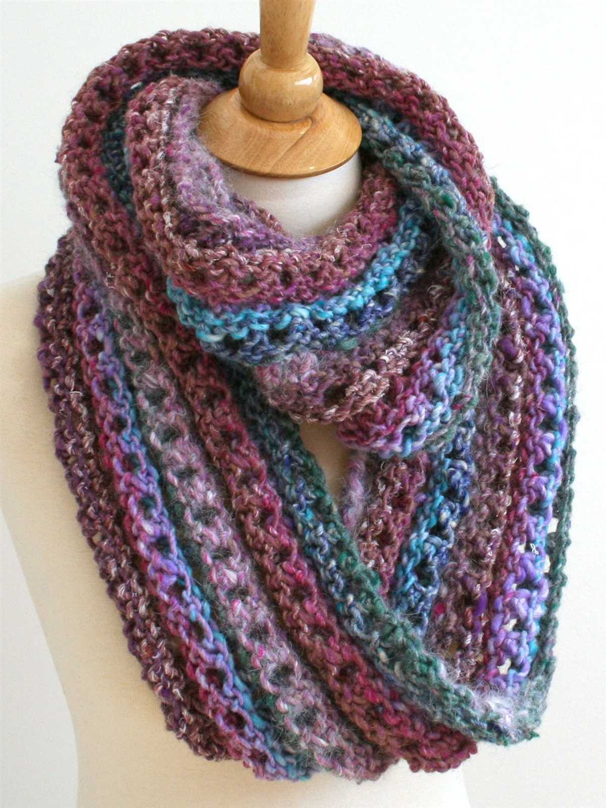 Knit cowl neck scarf pattern