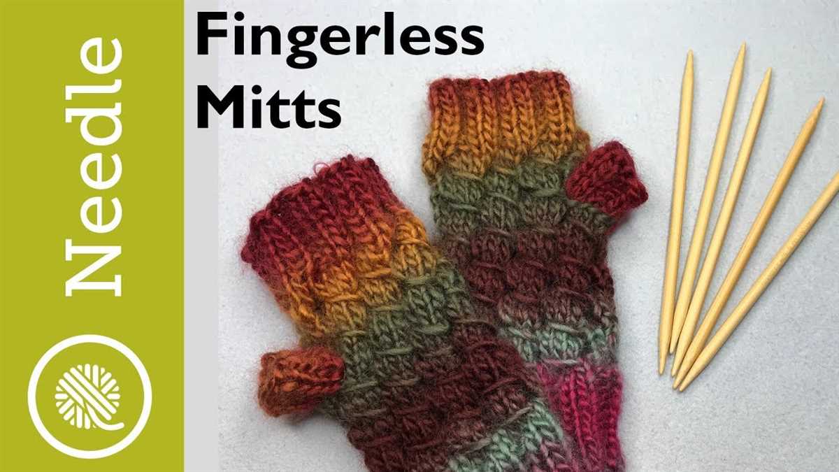 Knit fingerless gloves pattern straight needles