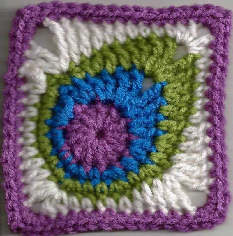 Knit granny square blanket pattern
