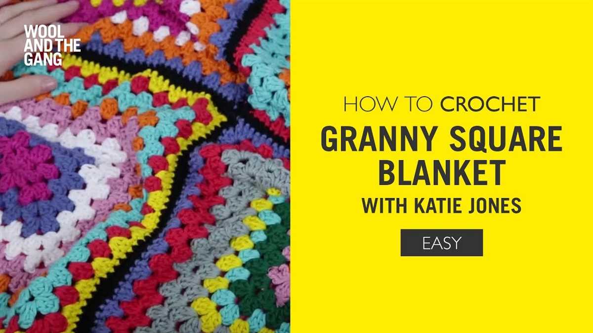 Knit granny square blanket pattern