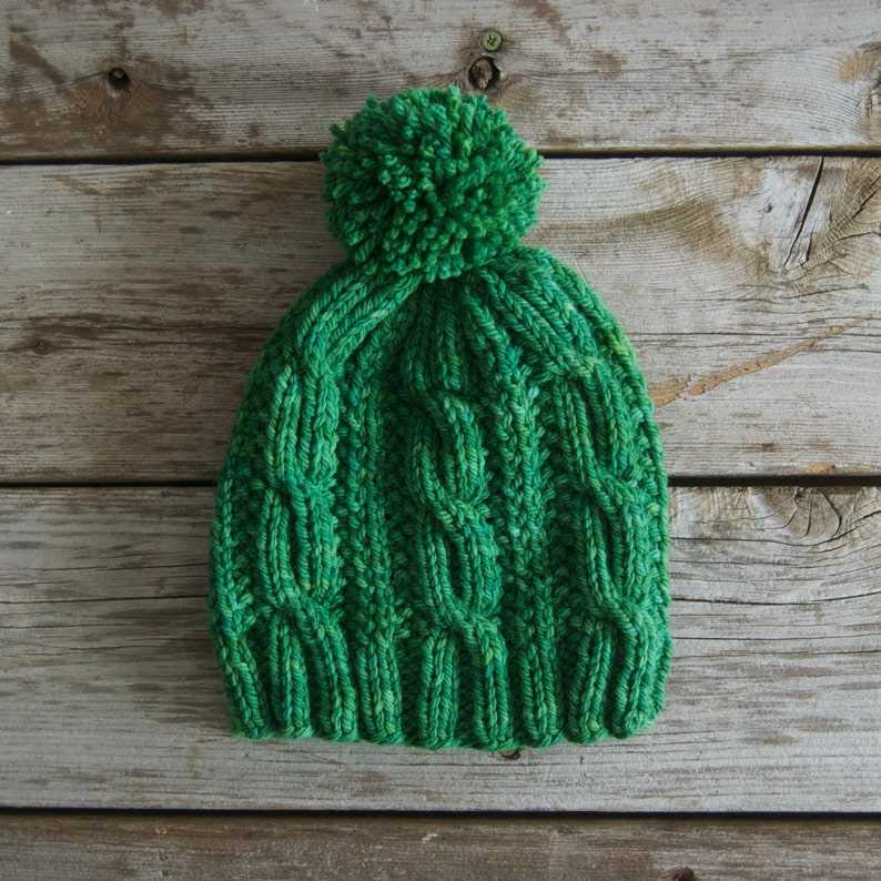 Knit hat pattern bulky weight yarn