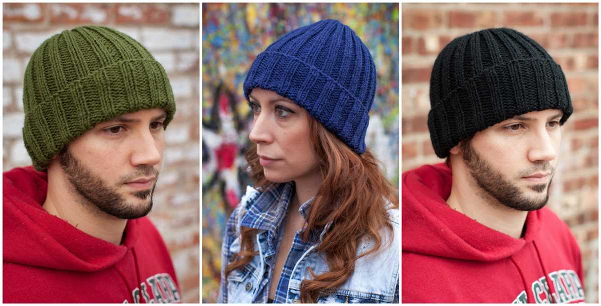 Knit hat pattern men