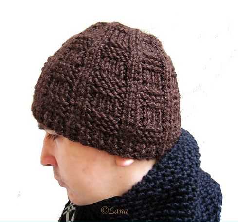 Knit hat pattern men