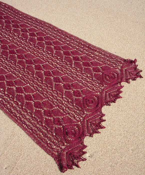 Knit lace shawl pattern free