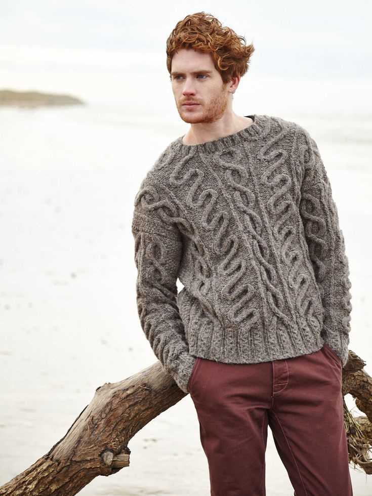 Knit pattern sweater mens