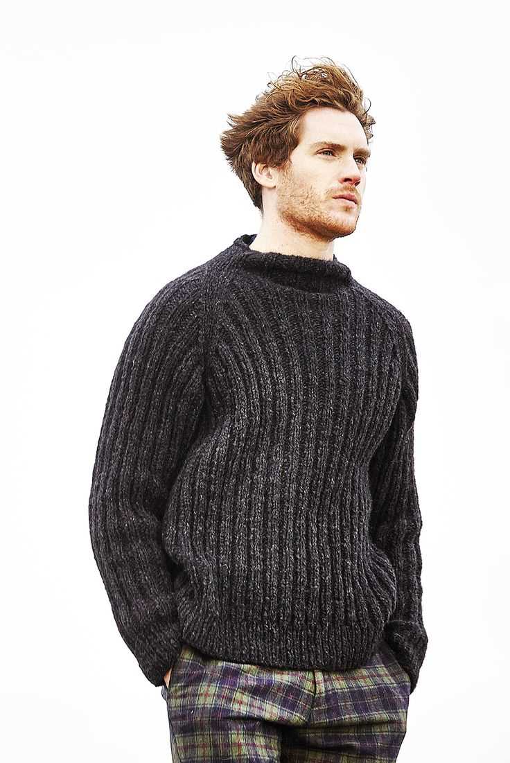 Knit pattern sweater mens
