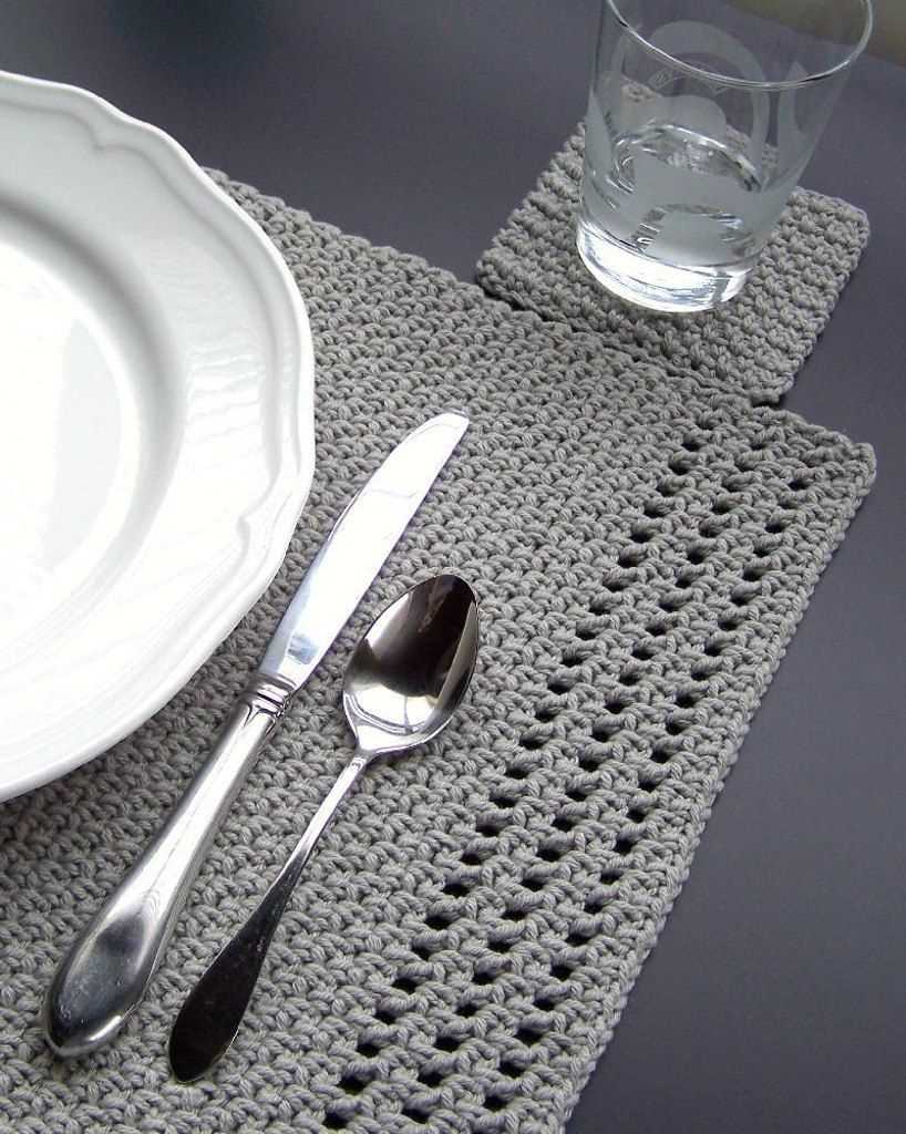 Knit placemats pattern