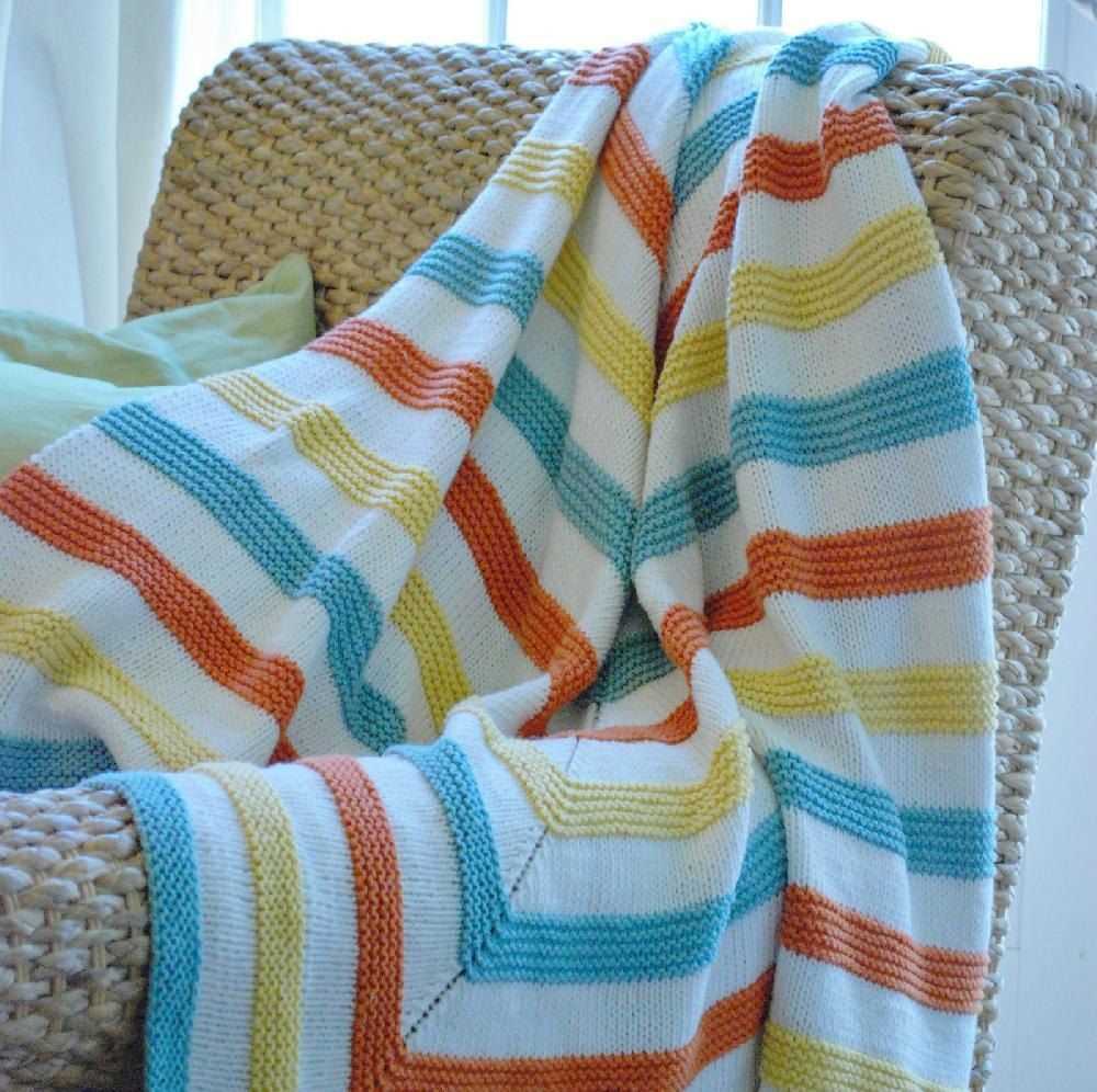 Knit receiving blanket pattern