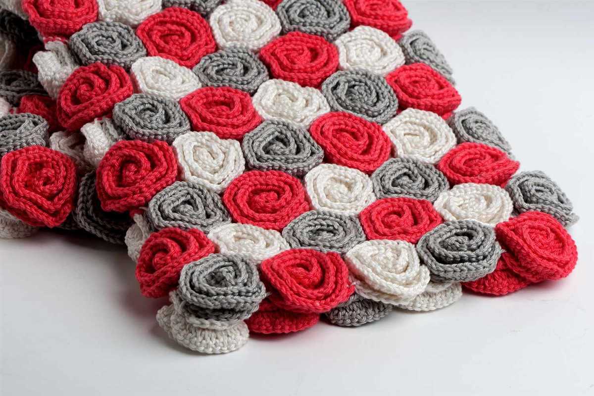 Knit rose pattern