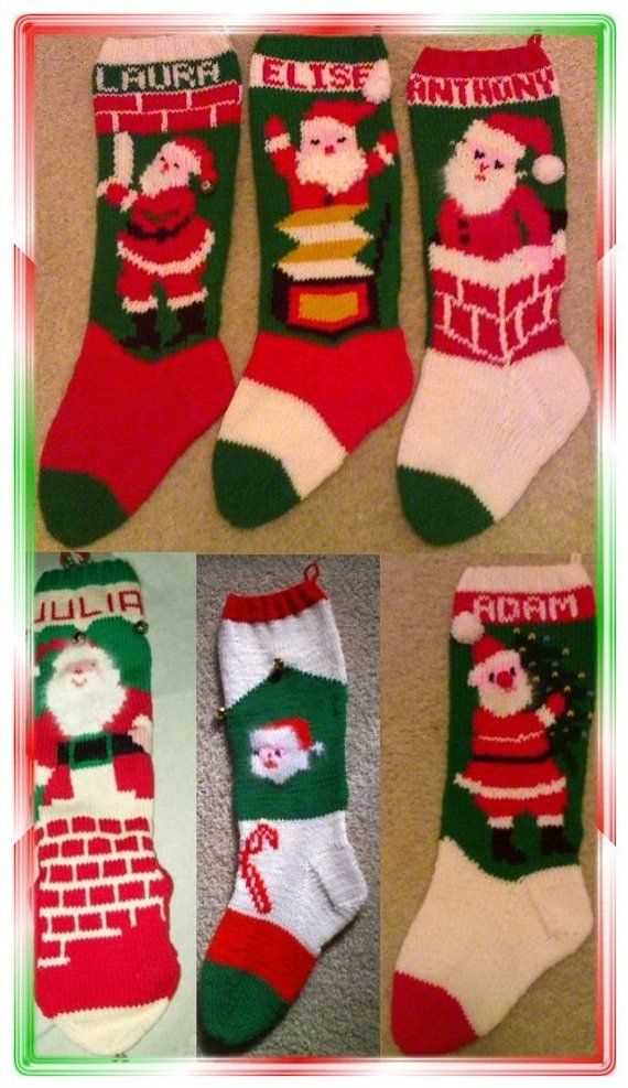 Knit santa stocking pattern