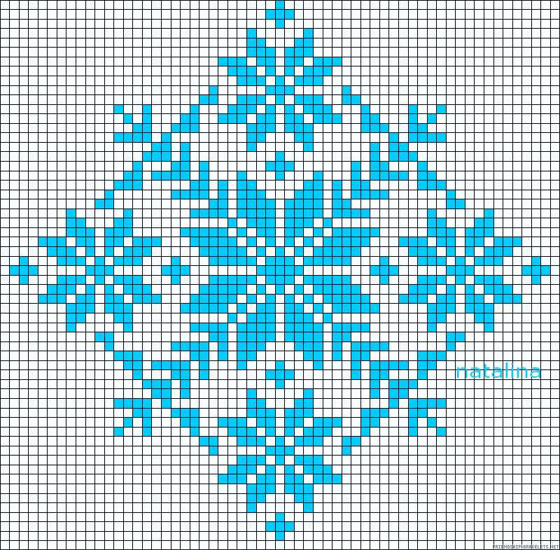 Knit snowflake pattern