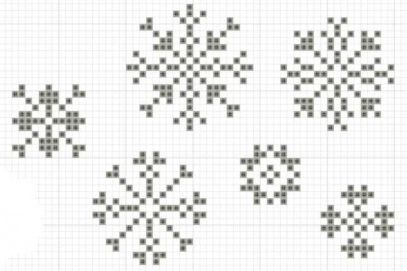 Knit snowflake pattern