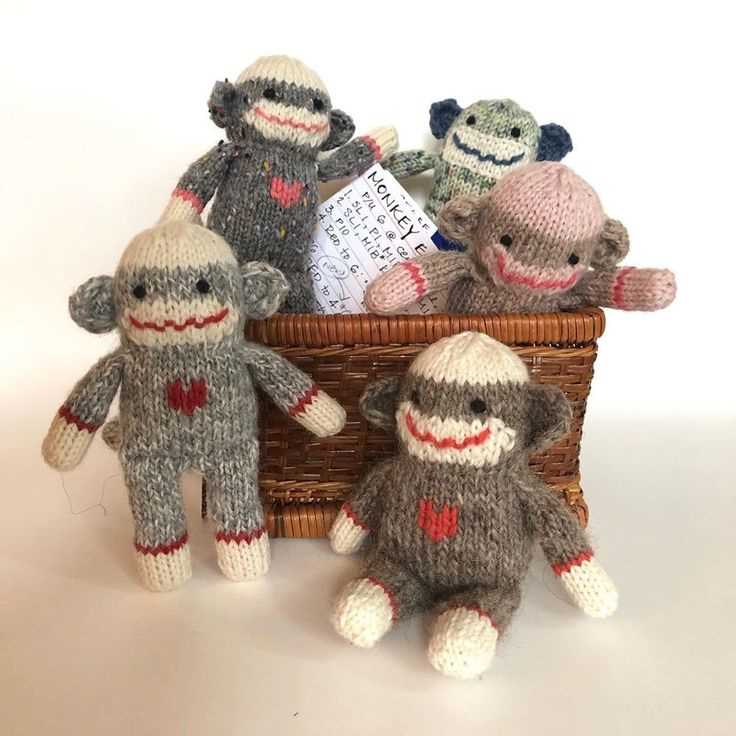 Knit sock monkey pattern