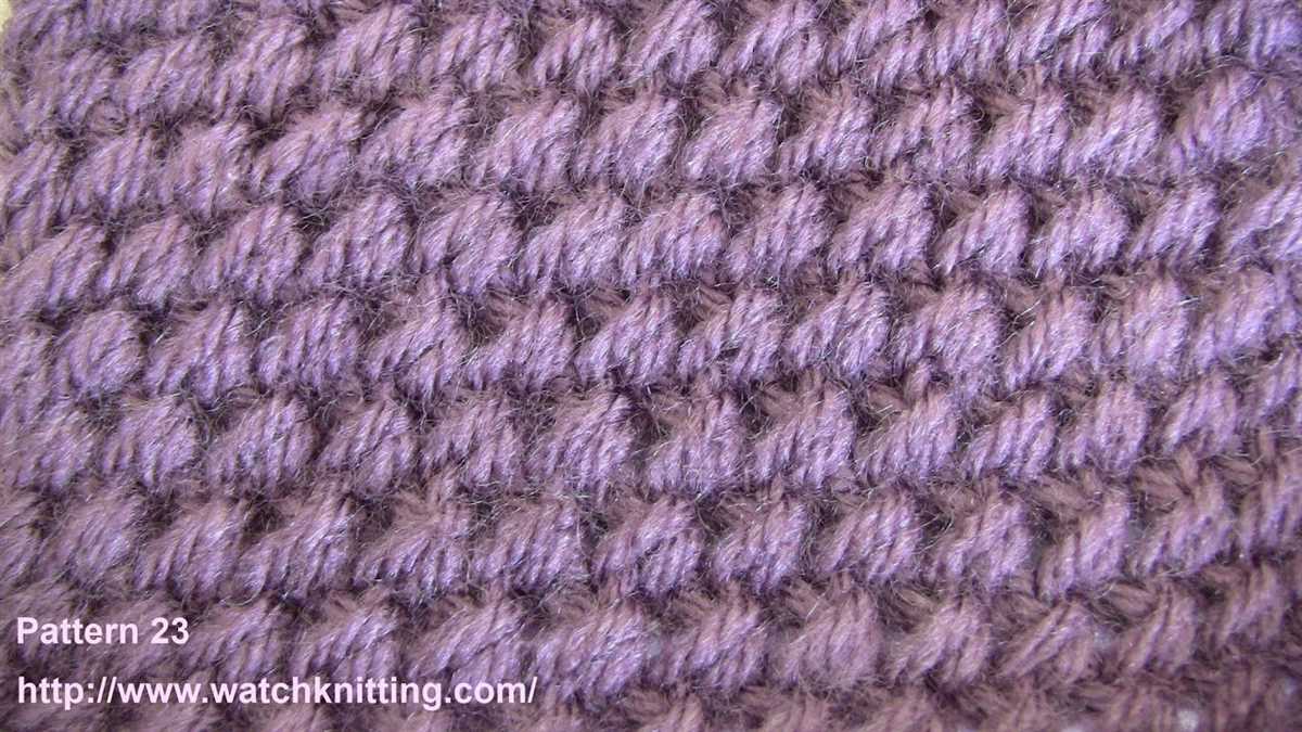 Knit stitch pattern multiple of 10