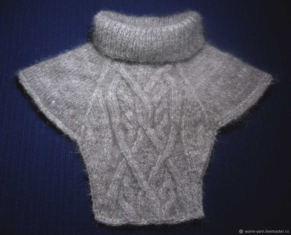 Knit turtleneck dickey pattern