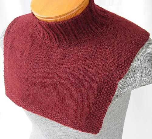 Knit turtleneck dickey pattern