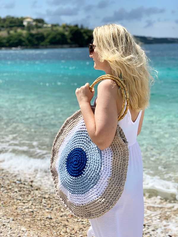 Knitted beach bag pattern