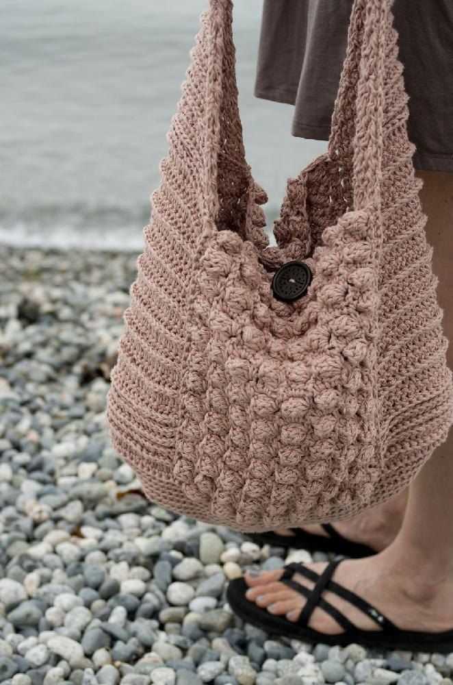 Knitted beach bag pattern