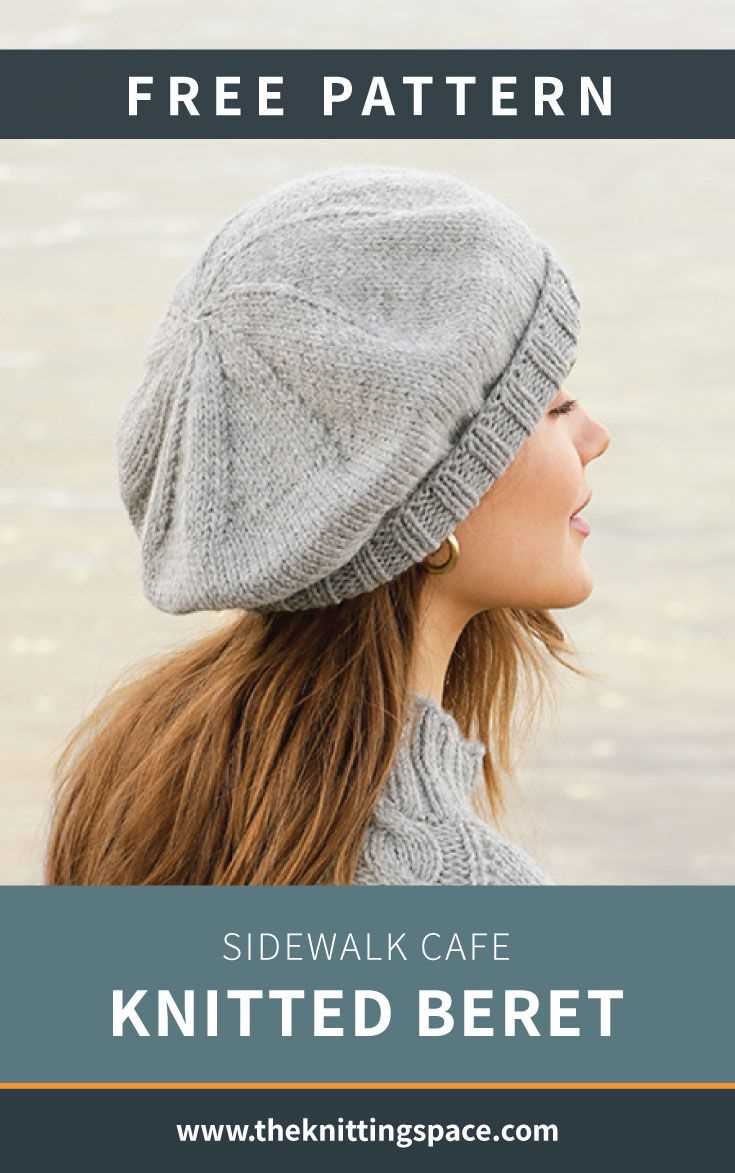 Knitted beret pattern straight needles