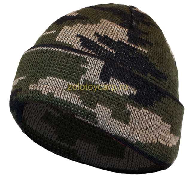 Knitted camouflage hat pattern