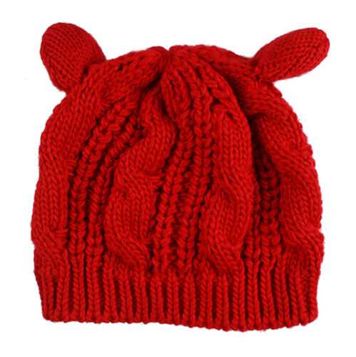 Knitted cat beanie pattern